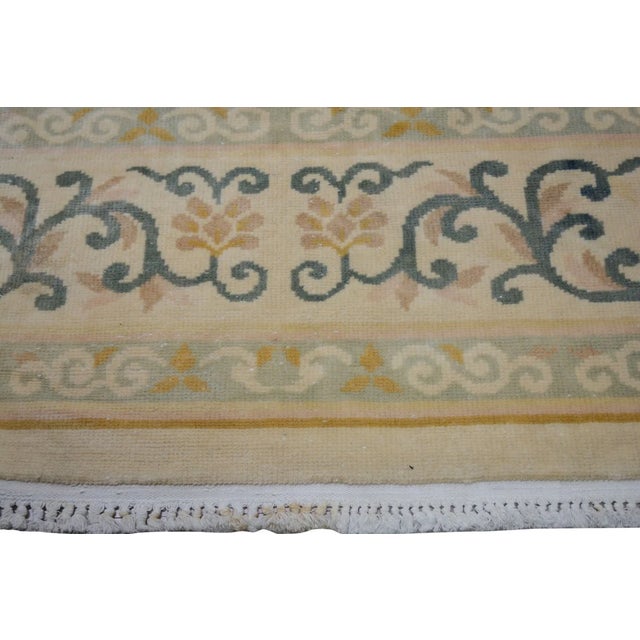 Vintage Chinese Art Deco Hand Knotted Wool Rug, For Sale - Image 4 of 7