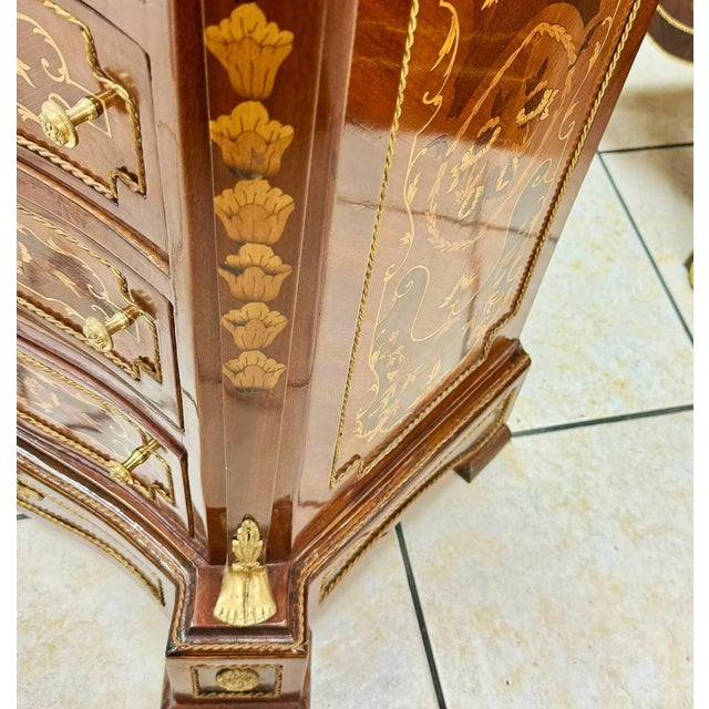 2020s Chiffonier Napoleon III Style Commode Boullé Style Marble Topped For Sale - Image 5 of 9