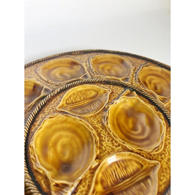 Ceramic Brown Oyster Dish, France, 20th Century For Sale - Image 7 of 14