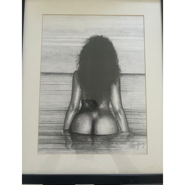 Howard Moo Young “And God Created Woman” Original Pencil Drawing, Signed 2011 For Sale - Image 4 of 6