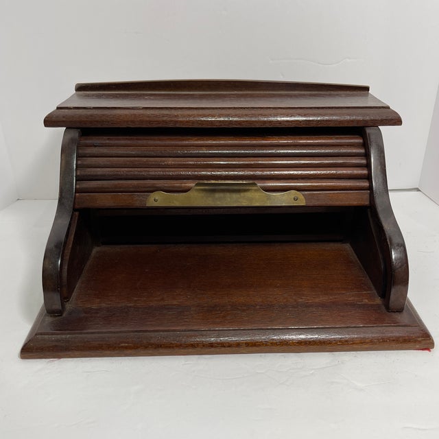 20th Century Wooden Roll Top Desk Organizer Chairish