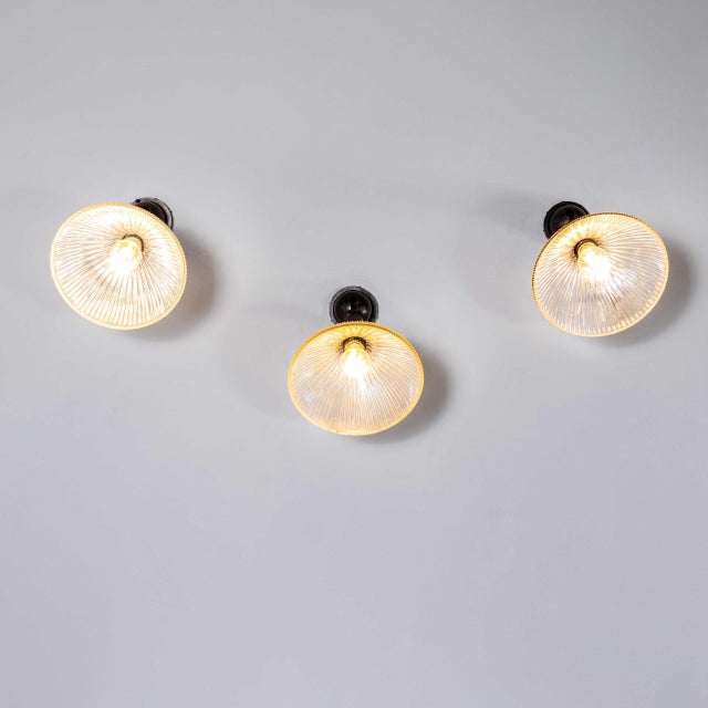 Black Holophane Prismatic Glass Adjustable Lamp, 1940s For Sale - Image 11 of 11