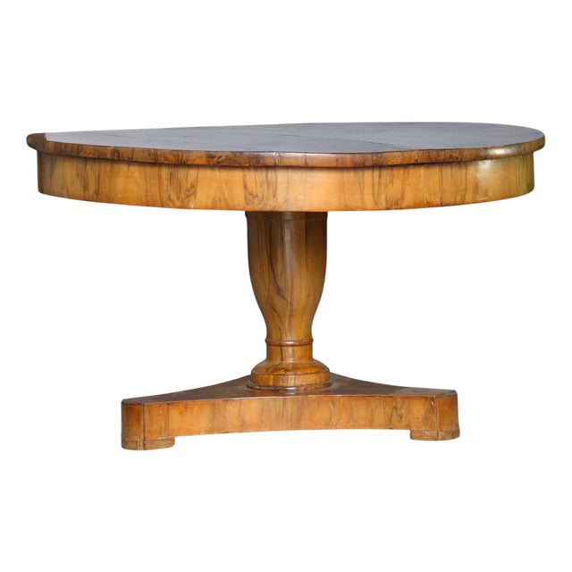 Biedermeier Table with Classic Radiating Inlay Motif, 1820 For Sale