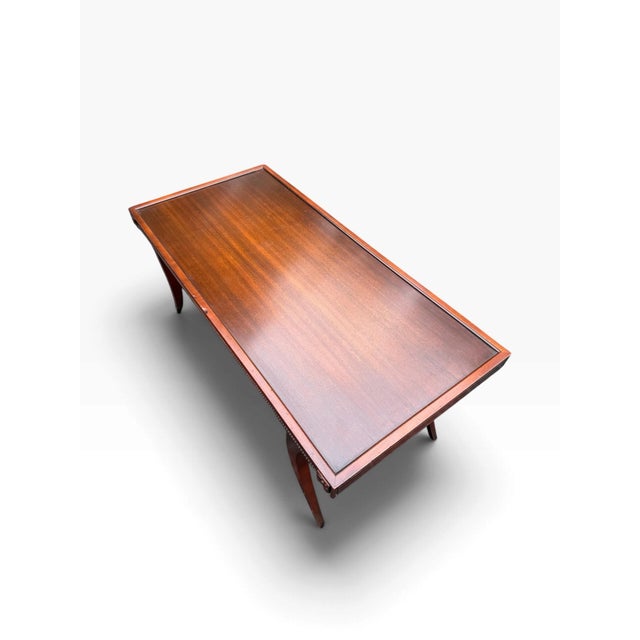 Red Lion Furniture Vintage Red Lion Coffee Table With Curved Legs Solid Wood For Sale - Image 4 of 11