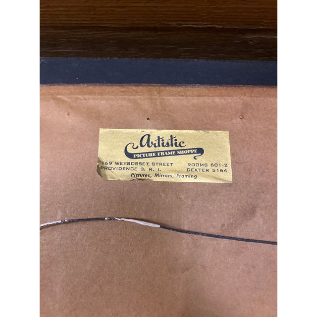 Early 20th Century Ruth Haviland Sutton (1898-1960) Listed Rhode Island Artist Original Signed Lithograph "Nantucket" For Sale - Image 14 of 14