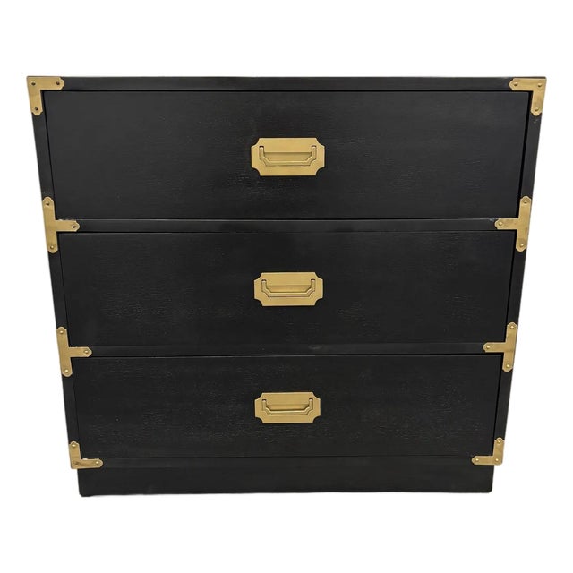 Campaign Style Painted Chest/Nightstand For Sale