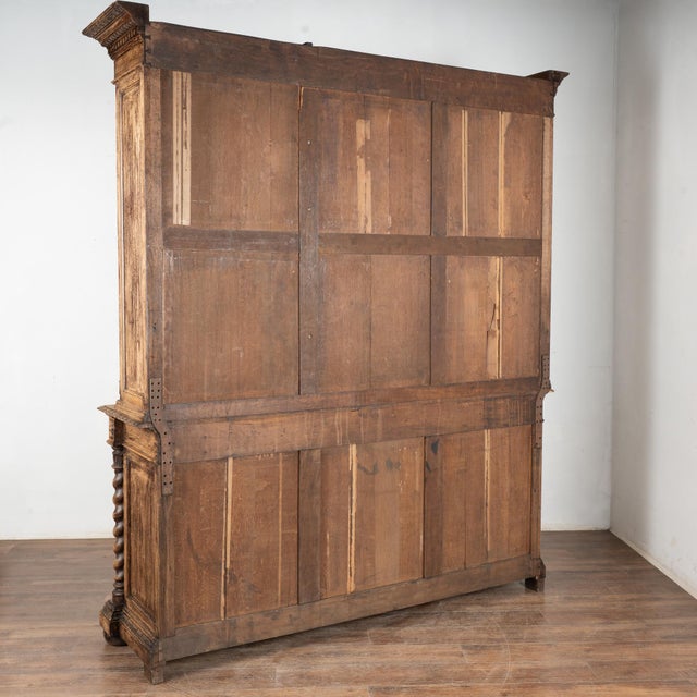 19th Century French Bleached Oak Display Cabinet Bookcase For Sale - Image 10 of 10