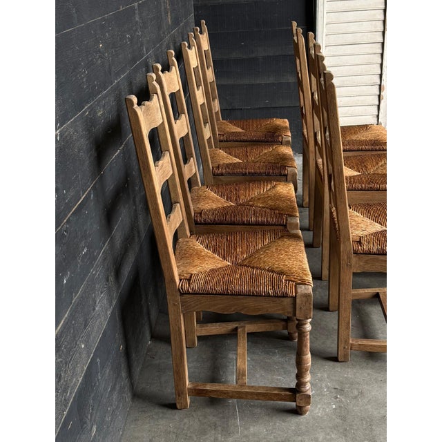 Oak Farmhouse Dining Chairs, 1925, Set of 8 For Sale - Image 14 of 18