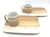 Offered are 2 handcrafted and handpainted Otagiri matte glazed stoneware snack tray sets comprised of 2 matching 8 oz...