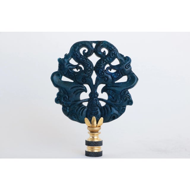 Chinoiserie Carved Stone Lamp Finial For Sale - Image 4 of 4