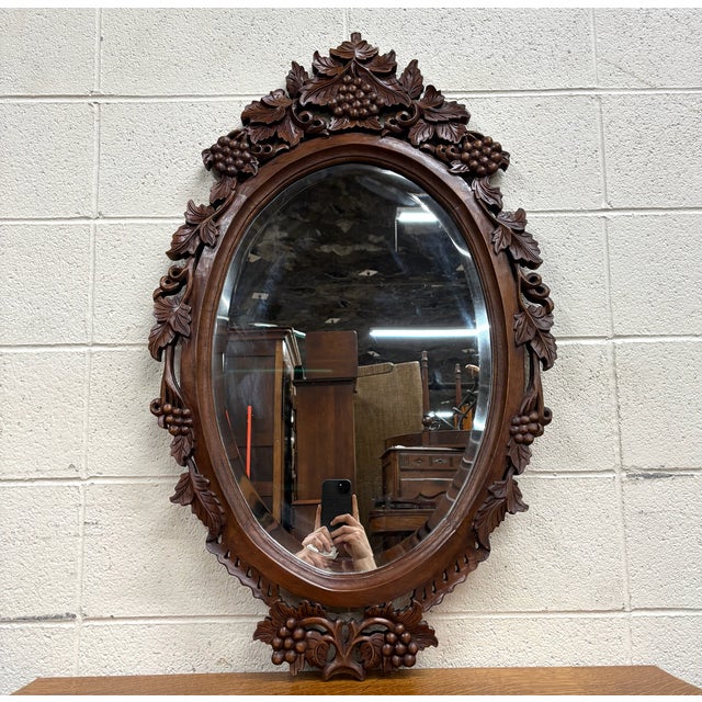 Vintage Victorian Revival Style French Style Wall Mirror For Sale In Kansas City - Image 6 of 18