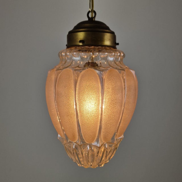 Metal Italian Murano Glass Pendant Lamp from Mazzega, 1970s For Sale - Image 7 of 13