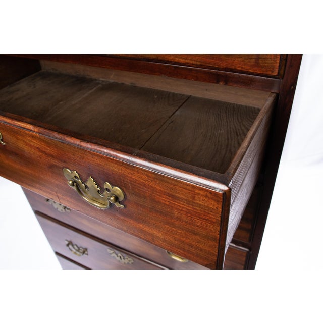 19th Century Vintage Mahogany Tall Chest For Sale - Image 11 of 13