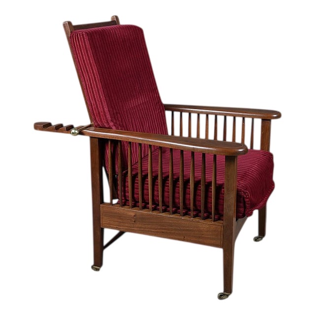 Morris Armchair in Mahogany, 1890s For Sale