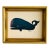 Original Hand-Painted Whale Painting in a Vintage Frame For Sale
