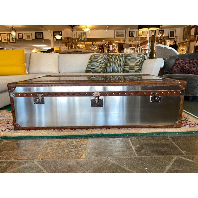Restoration Hardware Richards' Trunk Coffee Table Aluminum Chairish