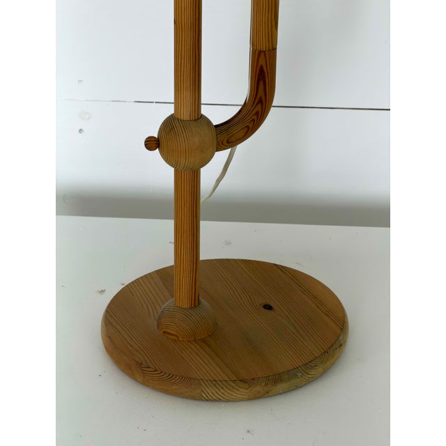 Swedish Adjustable Pine Floor Lamp, 1970s For Sale - Image 4 of 8