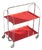 Mid-Century Modern Red Foldable Bar Cart with Chrome Metal, 1960s For Sale