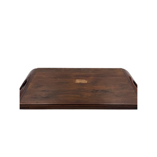 Mid-Century Inlaid Wood and Butterfly Wing Tray, Brazil 1950s For Sale - Image 6 of 8