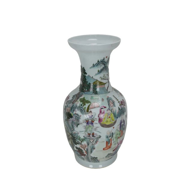 Chinese Late 19th Century Chinese Porcelain Famille Rose Vase For Sale - Image 3 of 11