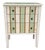 Small Green Stripe 3 Drawer Chest For Sale