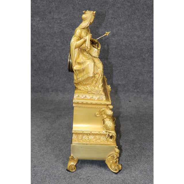 Antique French 19th C. English Style Mantle Clock by Guenee For Sale In Philadelphia - Image 6 of 17