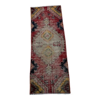 Mid 20th Century Anatolian Oushak Door Mat Rug For Sale