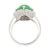 Late 20th Century Vintage 7.29 Carat Jadeite Jade "A" Ring With Round Diamond Halo & 18k Milgrain Size 6 For Sale - Image 5 of 9