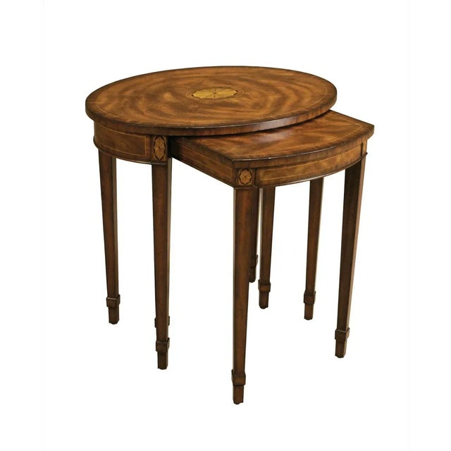 Set of Two Aged Regency Nesting Tables