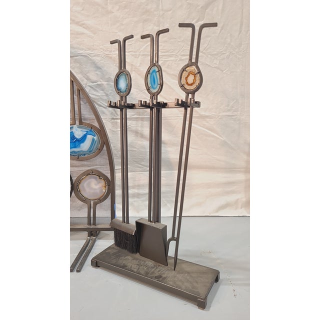 Black Late 20th Century Fireplace Screen Gate - Set of 2 For Sale - Image 8 of 9