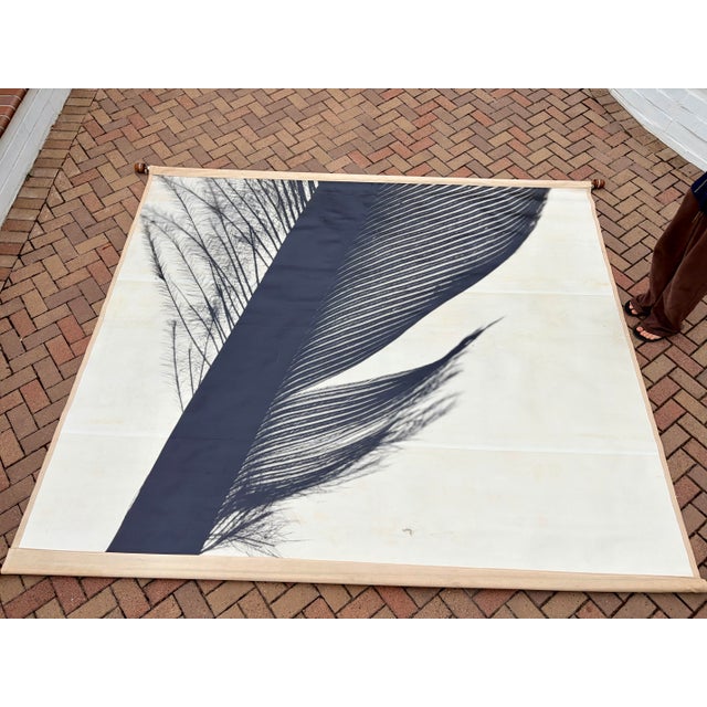 Textile Museum-Scale Photographic Canvas 10’ X 13’ Former Oakland Museum Exhibition Piece Rare Statement Artwork For Sale - Image 7 of 12