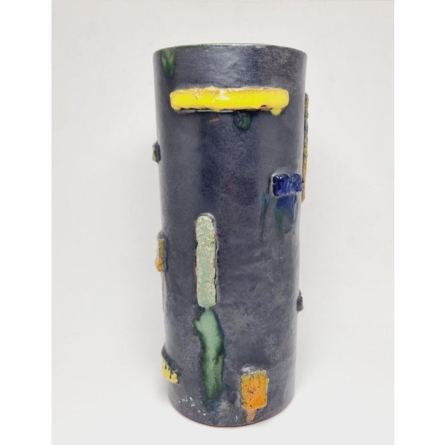 Ceramic Vase with Geometric Decoration, 1960s For Sale - Image 4 of 14