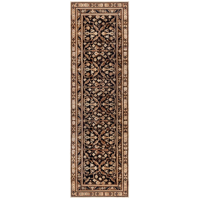 Doris Leslie Blau Antique Agra Indian Beige Runner - c. 1920 (Size Adjusted) For Sale