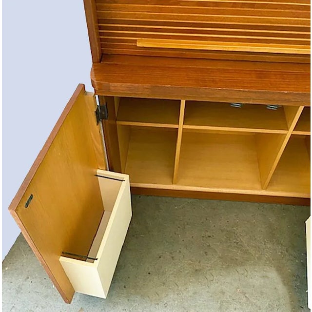 Swedish Mid Century Modern Teak RollTop Desk by Egon Ostergaard Chairish