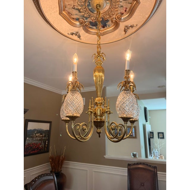 Traditional 5 Arm Chandelier Hospitality Collection by Waterford Crystal For Sale - Image 3 of 7