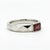 Modern Garnet Solitaire Ring for Men Silver, Gold, Size 10 For Sale - Image 3 of 7