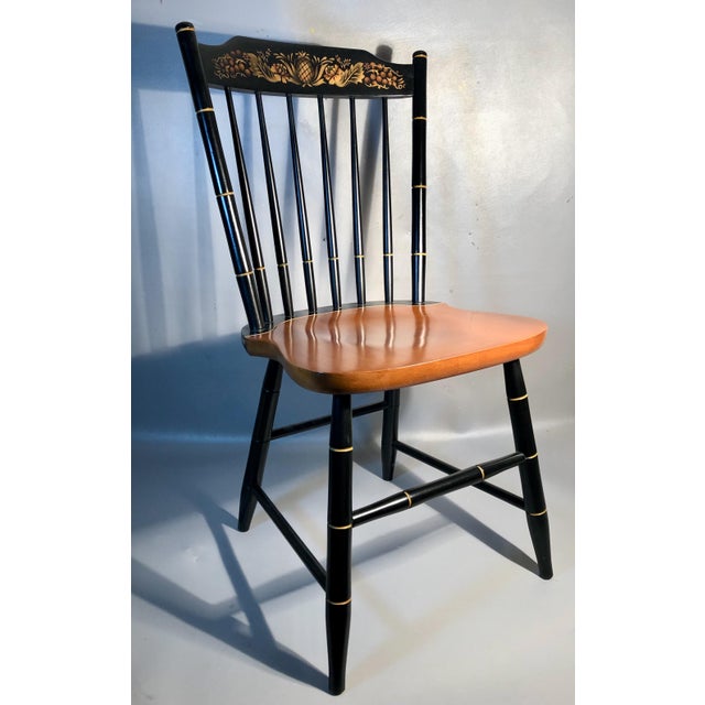 Vintage Hitchcock Dining Chair with Pineapple Harvest Stenciling Signed