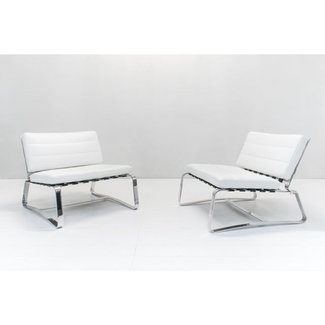 Delaunay Lounge Chairs in Leather by Rodolfo Dordoni for Minotti, Set of 2 For Sale - Image 13 of 13