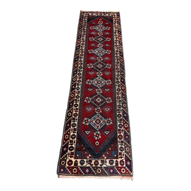2ft 8in X 9ft 8in Vintage Hamadan Wool Runner For Sale