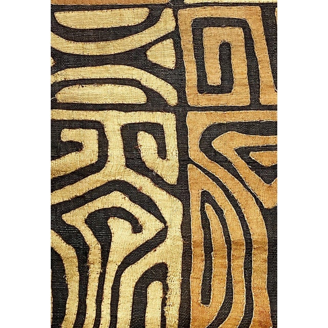 African Wall Hanging Kuba Cloth Raffia /Textile Zaire 133" For Sale - Image 4 of 11