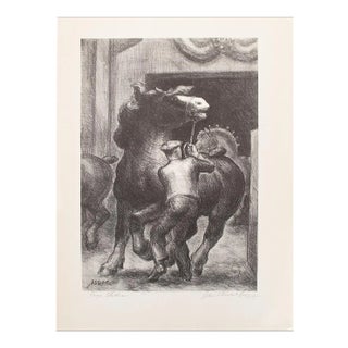 1939 After John S. Curry "Prize Stallion", First Edition Period Offset Lithograph For Sale