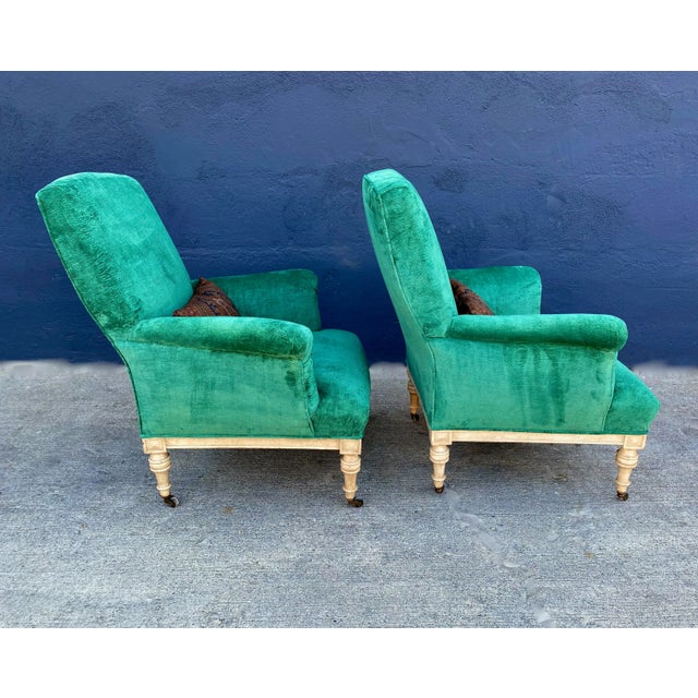 Pair William IV Club Chairs, Style of Howard & Sons For Sale - Image 11 of 11