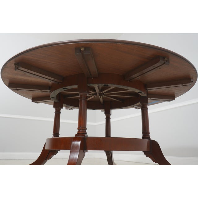 Regency-Style Mahogany Dining Table With Leaves For Sale - Image 17 of 18
