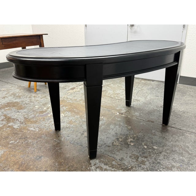 Wood Custom Made Kidney Shape Desk For Sale - Image 7 of 12