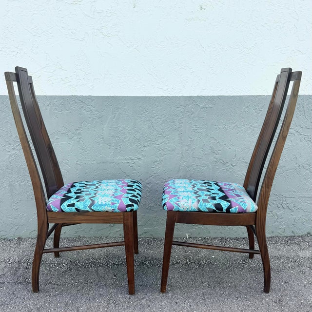 Mid 20th Century Mid Century Modern Walnut Dining Chairs by Stanley Furniture - Set of 6 For Sale - Image 5 of 11