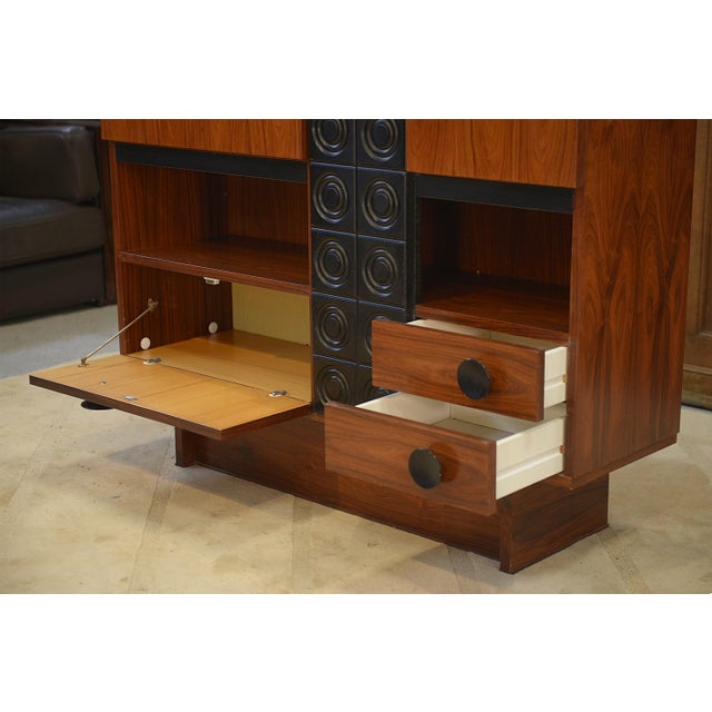 Wood Vintage Brutalist Bar Cabinet by De Coene, 1970s For Sale - Image 7 of 13