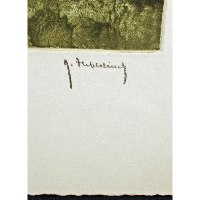 Brown Roger Hebbelinck Hand Signed Vintage Aquatint Etching Farm Houses For Sale - Image 8 of 8