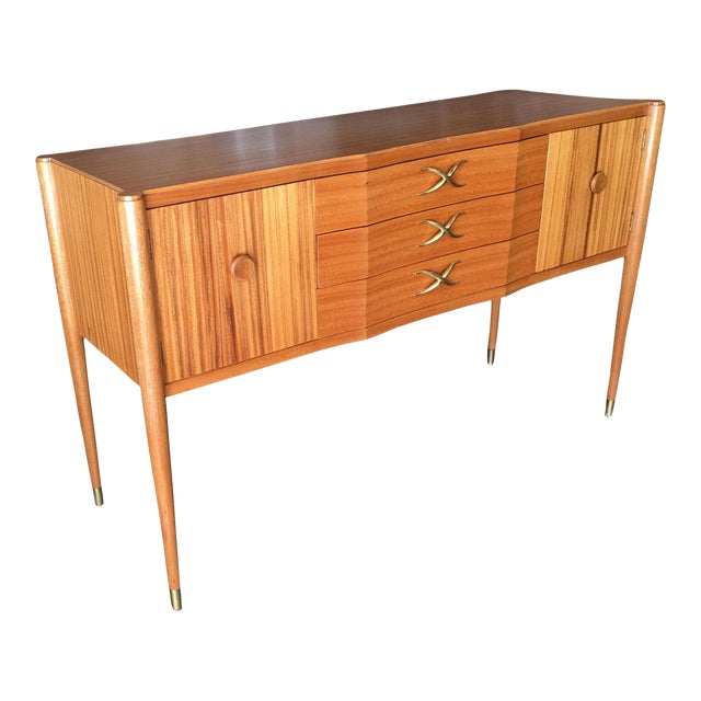 1950s High Style Mid Century Mahogany Sideboard Attributed to Paul Frankl For Sale