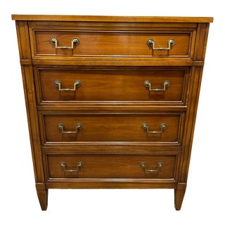 1960’s Leather Top Writing Desk Chest For Sale