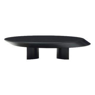 Low Accordo Table in Matte Black Lacquered Wood by Charlotte Perriand for Cassina For Sale